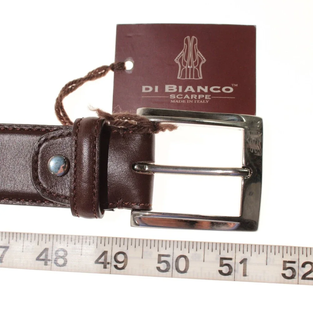 Di Bianco NWT Cut to Size Dress Belt In Solid Brown Leather One Size